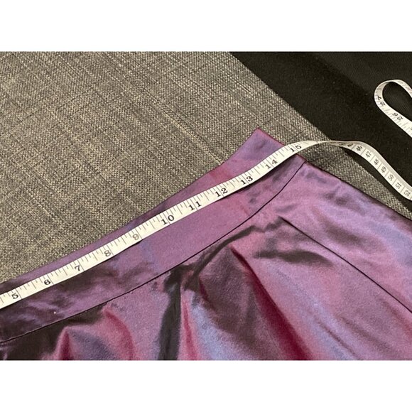 Banana Republic NWT Iridescent Purple A-Line Skirt Sz 4 - Picture 7 of 9